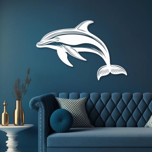 Huefoam Dolphin Metal Wall Art Decor