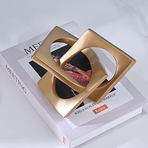 Modern Geometric Sculpture Gold Knot Statue Decor