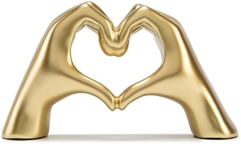 FANTESTICRYAN Heart Hands Love Statue Gold Medium