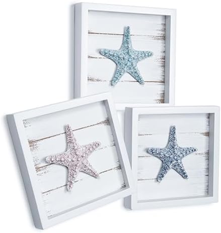 TideAndTales 3D Starfish Wall Art Set of 3