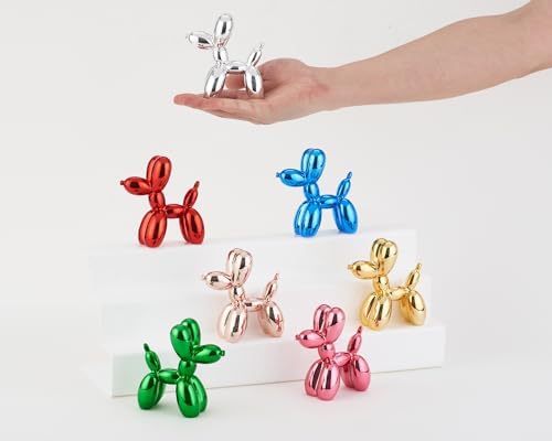 Rosegold Balloon Dog Statue 4 Inch Compact Decor
