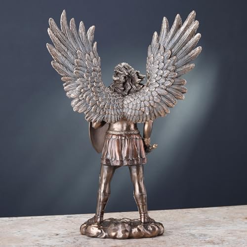 Veronese Design 14 Inch Saint Michael Statue Cold Cast Bronze