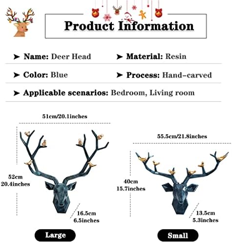 Geometric Deer Head Wall Art with Detachable Antlers