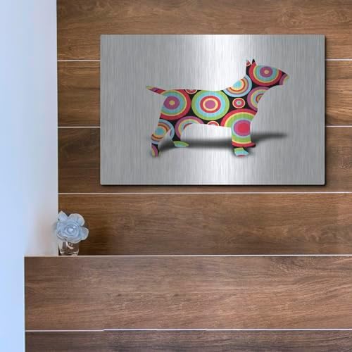 Bull Terrier Pop Metal Wall Art 16x12