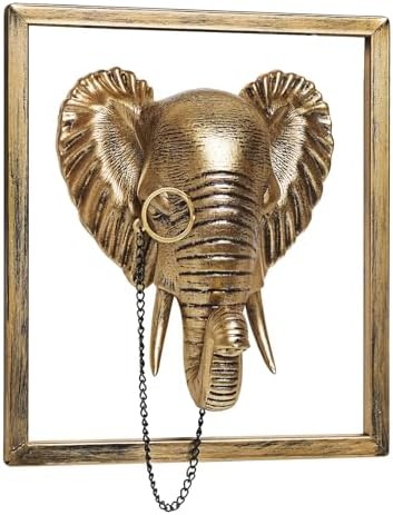 Newinhome Gold Vintage Elephant Wall Sculpture
