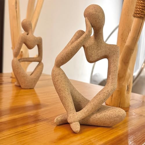 Sandstone Thinker Statue Home Decor Sculpture