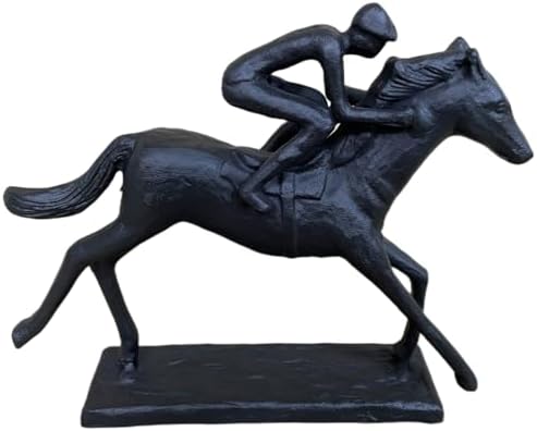 Iron Statue Riding Horse Sculpture Home Decor