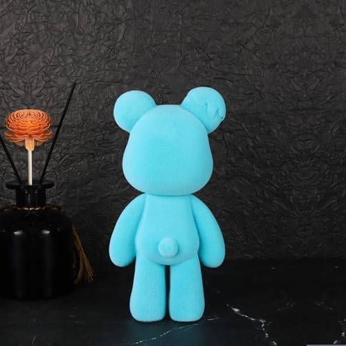 Abstract Bear Sculpture Home Decor Statue Blue
