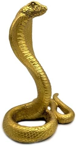 King Cobra Gold Snake Statue Sculpture Decor