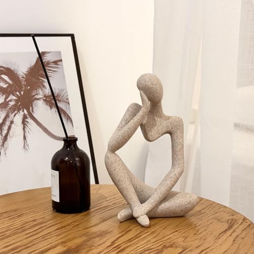Sandstone Thinker Statue Home Decor Sculpture