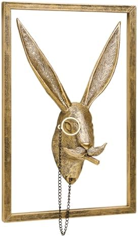 Newinhome Rabbit Wall Sculpture Resin Decor