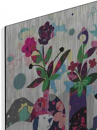 Smiling Dog Still Life Metal Wall Art 16x24