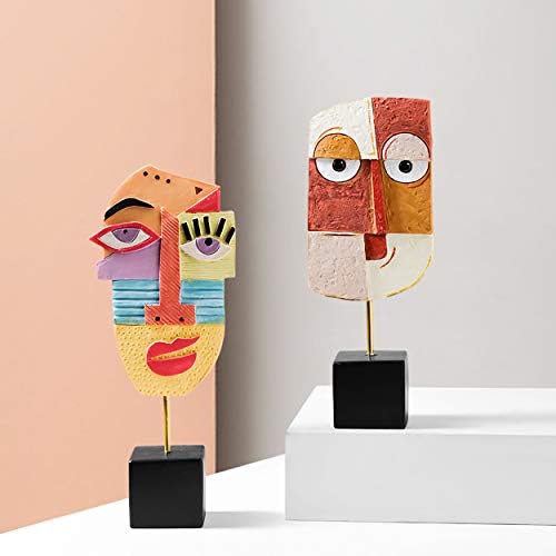 4pcs Handcrafted Resin Abstract Statues Home Decor Sculptures
