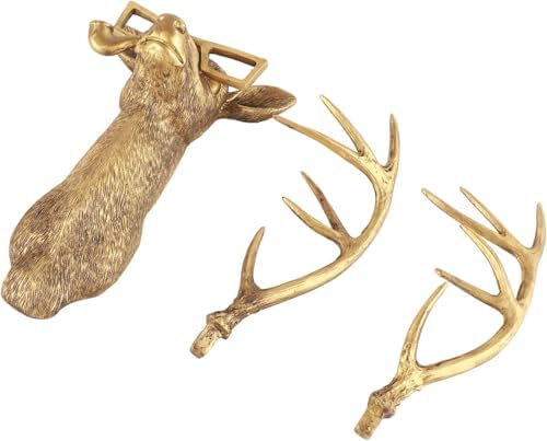 DAUERHAFT Deer Head Wall Sculpture with Glasses and Pipe