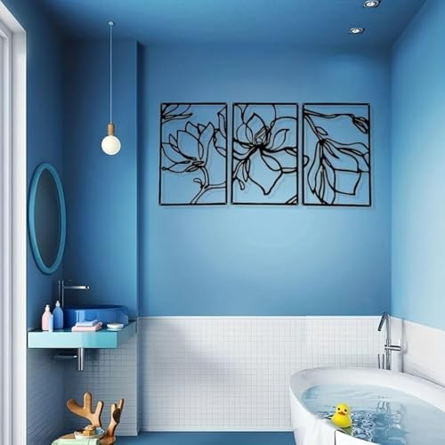 Modern Abstract Metal Flowers Wall Decor