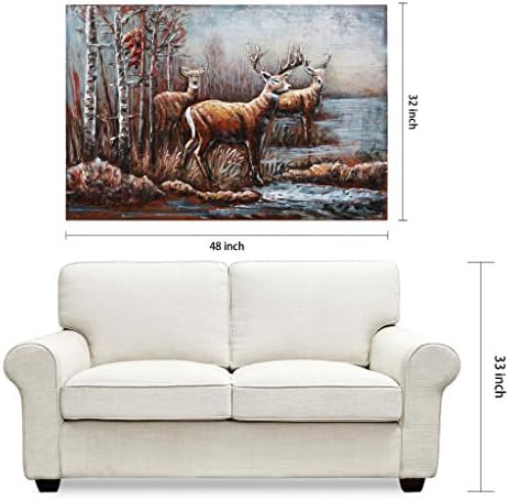 Empire Art Direct Deer Wall Art 3D Metallic SculptureReady to Hang48x32x26 in Brown