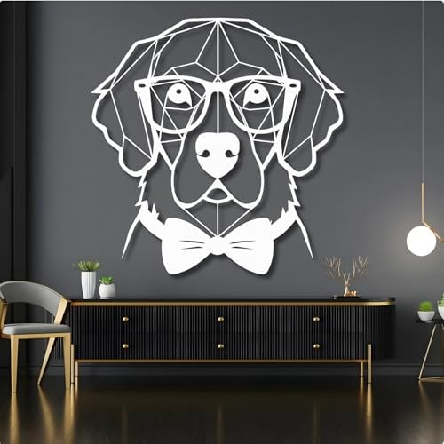 KingGenius Dog Metal Wall Art Minimalist Design