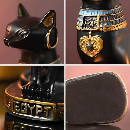 12 Inch Tall Black Egyptian Cat Goddess Bastet Statue