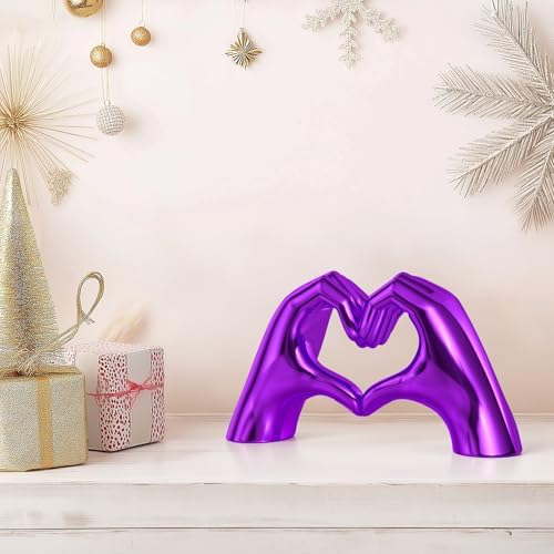Purple Heart Hands Decor for Home and Wedding