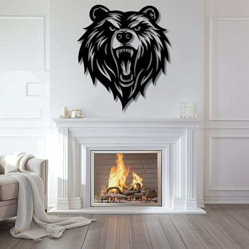 Hotuijxca Metal Bear Wall Art 19x16in Wall Decor