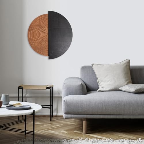 Flangairy Round Wall Decor Wooden Boho Half Circle Art