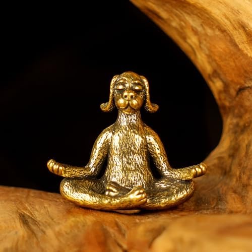 CHOVY Retro Zen Meditating Dog Sculpture