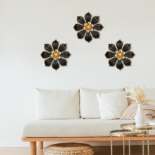 Villa Como Metal Flowers Wall Decor 3 Pc