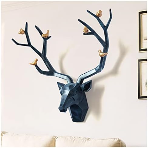 Geometric Deer Head Wall Art with Detachable Antlers