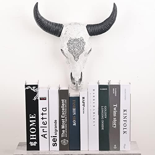 XINGYAN Resin Ox Skull Wall Decor Statue