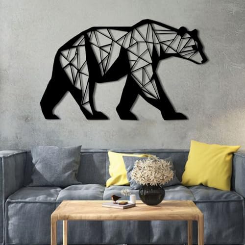 ENJOYOO Metal Bear Wall Art 24x14in