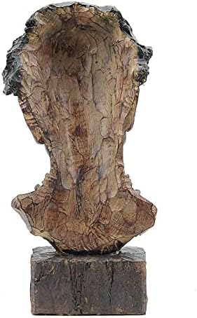 Leekung African Woodstone Head Statue Home Decor