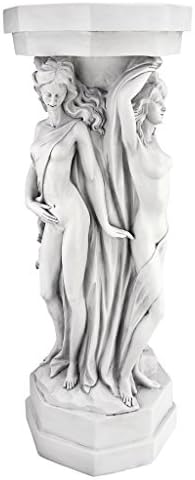 Design Toscano Column of Maenads Women Sculptural Pedestal Plant Stand 28 Inches