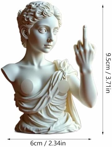 Funny Middle Finger Venus Statue Bold Greek Goddess Figurine