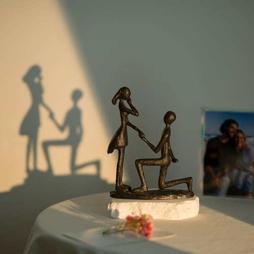 Iron 6th Anniversary Couple Sculpture Gift for Her