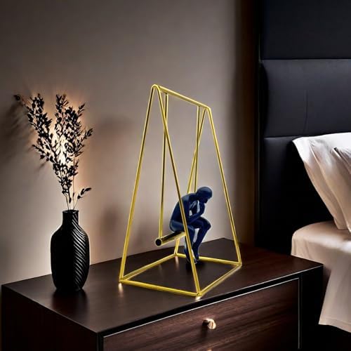 FUNSXBUG Thinker Statue 115 Inch Swing Sculpture
