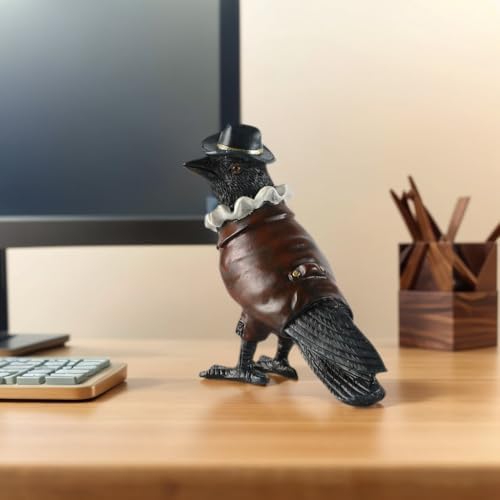 JOOMBE Crow Statue in Cowboy Style