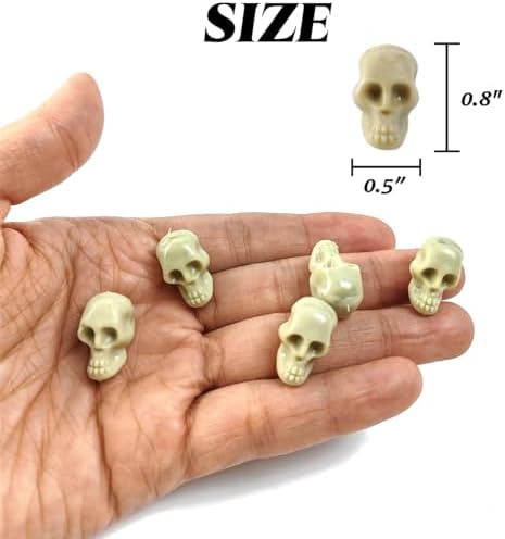 RONYOUNG 120PCS Mini Plastic Skull Heads for Halloween Decor