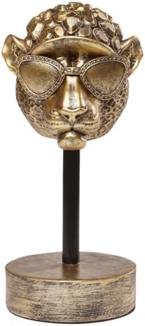 Handcrafted Leopard Resin Sculpture - Modern Home Decor
