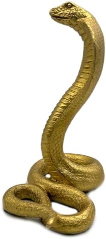 King Cobra Gold Snake Statue Sculpture Decor