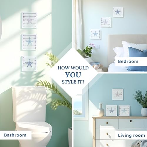 TideAndTales 3D Starfish Wall Art Set of 3