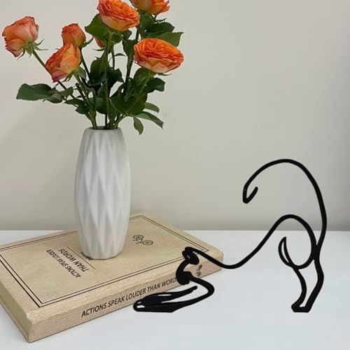 TTYGRHQ Modern Metal Wall Sculpture Lazy Cat