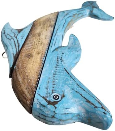 WorldBazzar 3 Piece Dolphin Carved Wood Wall Art