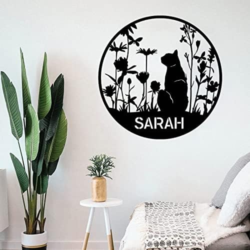 Custom Cat Metal Wall Sign - Personalized Wall Decor