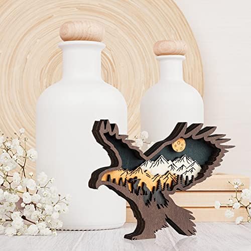Laozai Wooden Forest Animals Wall Decor Sculpture
