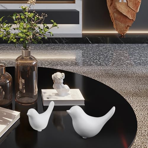 Notakia Small White Birds Statues Modern Home Decor