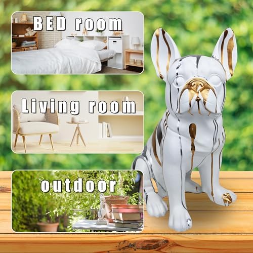Bulldog Statue Home Decor Resin Sculpture for Living Room