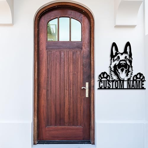Personalized German Shepherd Metal Wall Art Sign Decor