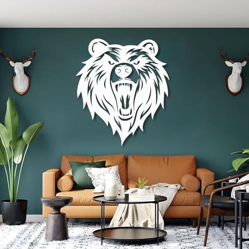 Hotuijxca Metal Bear Wall Art 19x16in Wall Decor