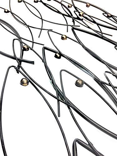 Bellaa 40 Inch Metal Fish Wall Art Sculpture