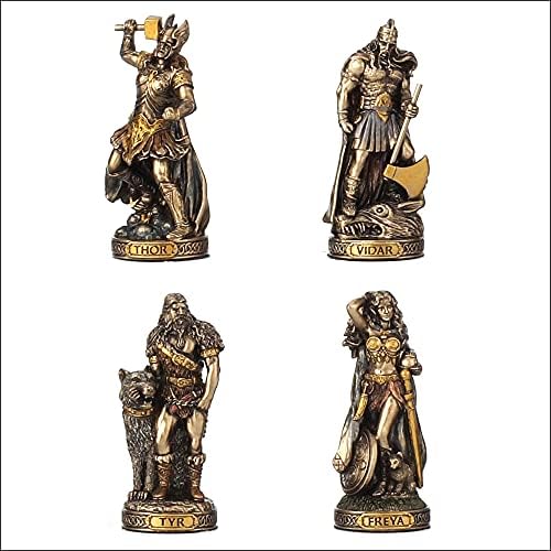 Veronese Design Norse Gods Resin Figurines Bronzed Statue